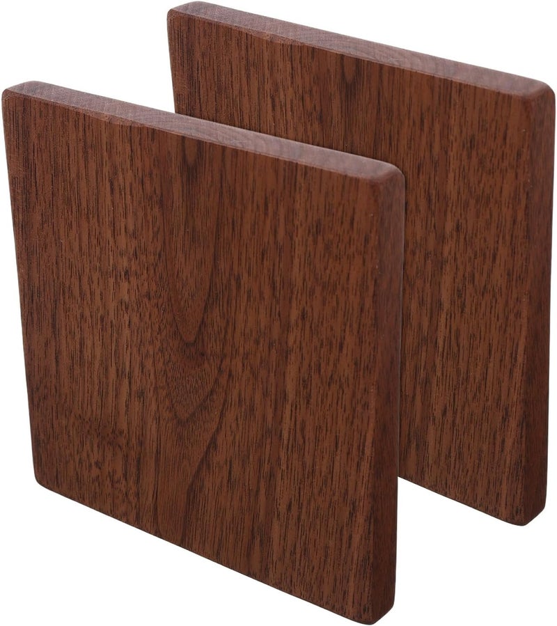 2pcs Walnut Solid Wood Boards 10x10x1cm Unfinished Wood Blocks for Carving DIY Woodcrafts Whittling Projects and Burning - Image 1