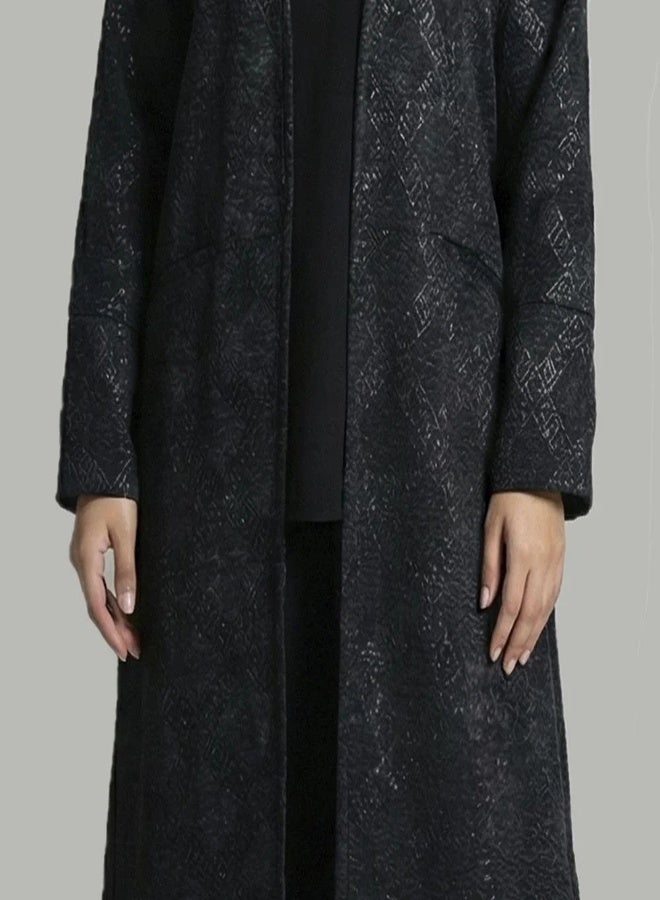 HAWRAA ABAYA Black abaya with scattered prints - Image 5