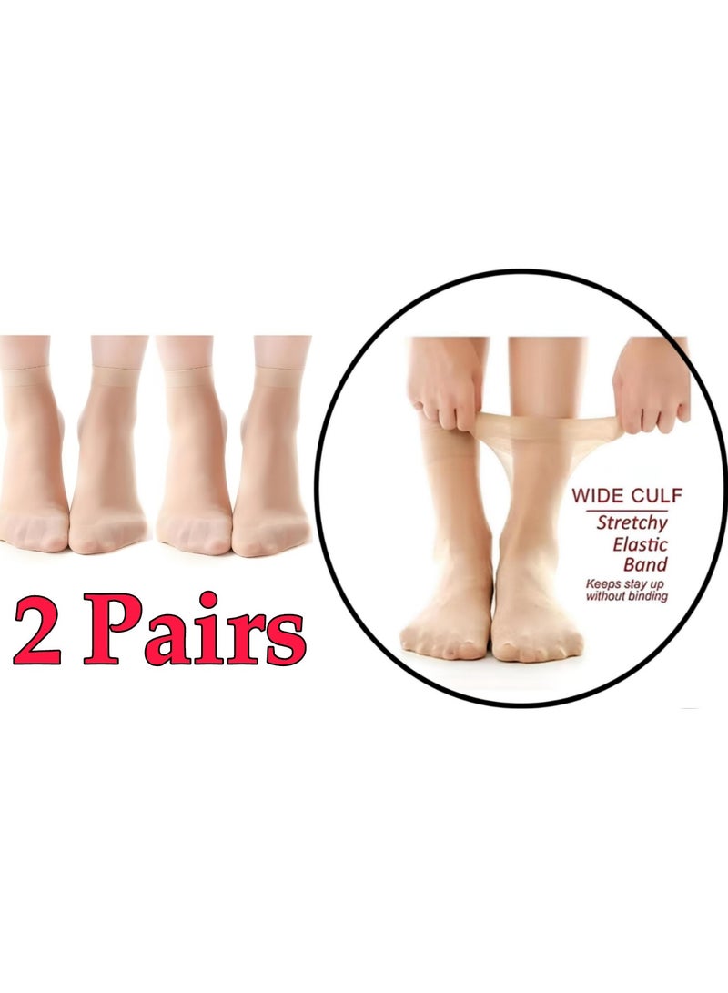 مجموعة من اثنين أزواج من جوارب شفافة فويل محجبات قصيرة - Image 1