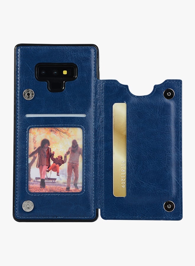 Protective Flip Case Cover For Samsung Galaxy Note9 Blue - Image 4