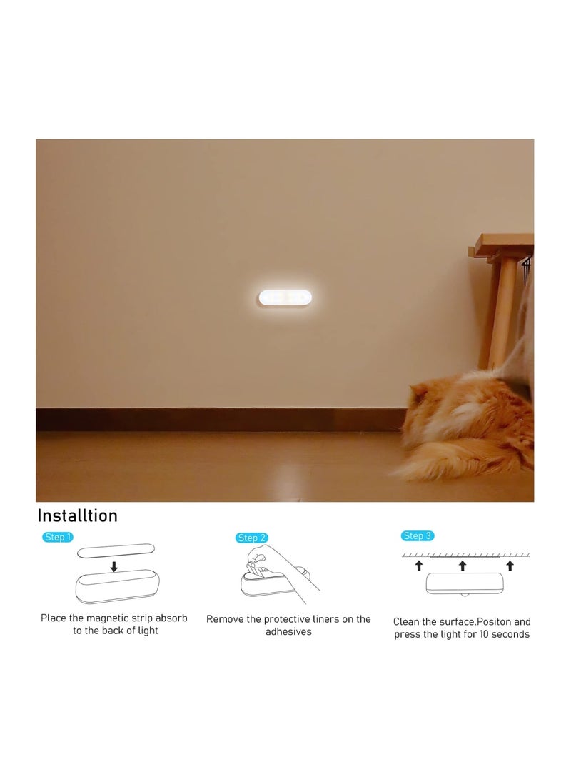 Zikra Wireless Motion Sensor Light Mini, LED Automatic Night Light Dimmable Cabinet Light, Removable & Touch Control Magnetic Light for Closet, Cabinet, Stairs, Drawer, Pantry, Cupboard, Wardrobe (3Pcs) - Image 5
