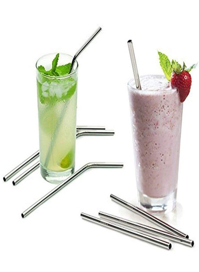 Fancyku Stainless Steel Straws for Drinking with Brushes (3 Bent + 3 Straight + 2 Brushes) - Image 4