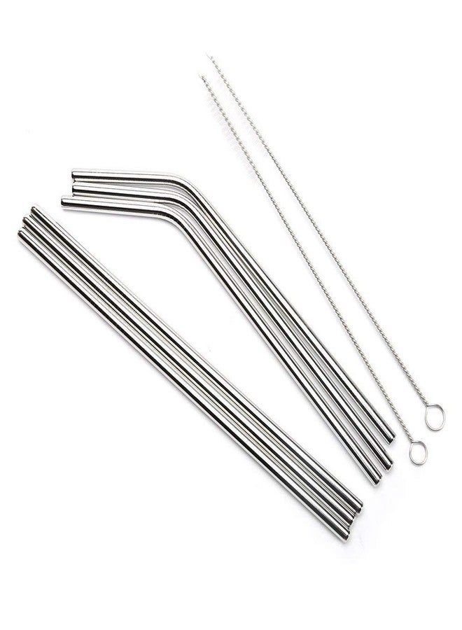 Fancyku Stainless Steel Straws for Drinking with Brushes (3 Bent + 3 Straight + 2 Brushes) - Image 2