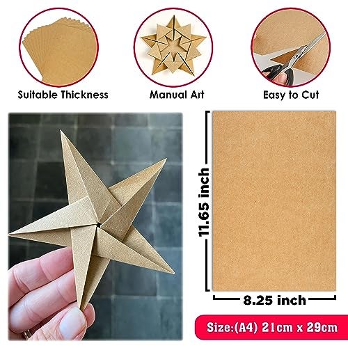 Goelite Craft Paper Sheets Thick 300 GSM | Brown Kraft Sheets Cardboard Pack Of 10 | Best For Diy Craft, Sketching, Project Making, Painting, Doodling, Art & Craft (A4 (29 X 21 CM)) - Image 3