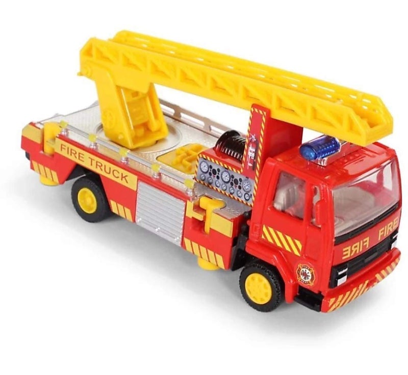 CENTY Toys Fire Ladder Truck Red Color with Extendable Ladder That swivels and Moves 360 Degrees and with Rotating Jack - Pull Back Action - Image 2