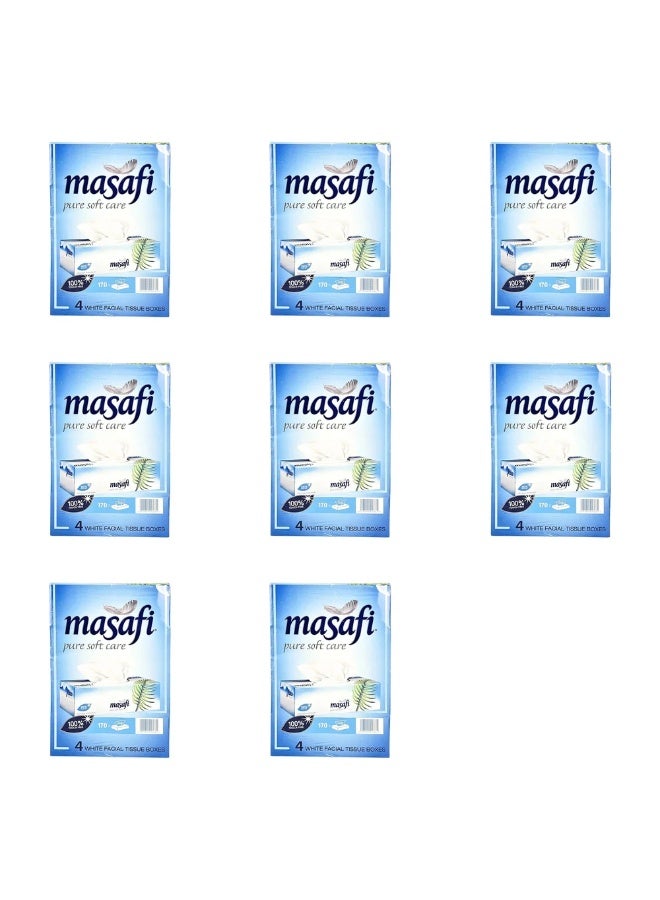 Masafi Pure Soft Care 2 PLY Bulk 4 Box Facial Tissue Box 170 Sheets- 8 Pack - Image 2