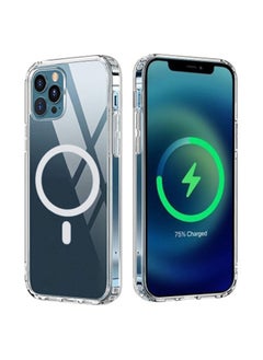 IPhone16promax Transparent Magnetic Mobile Phone Case For Magsafe Apple 15pro Wireless Charger Protective Case-Color:Transparent Magnetic Shell-bag-Applicable Model:iPhone 14promax