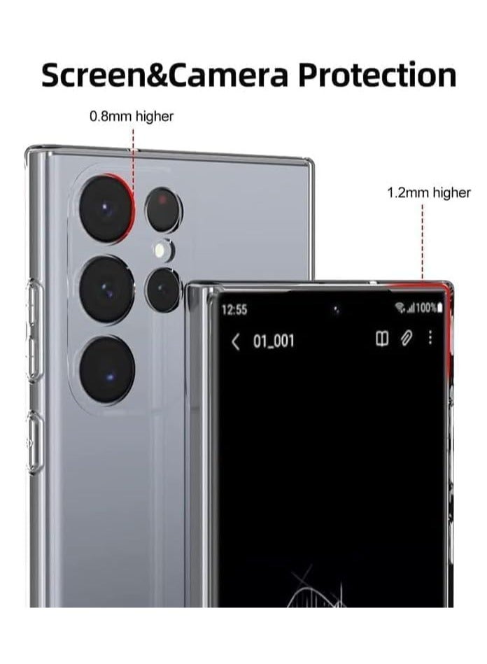 BORTONY Samsung Galaxy S24 Ultra Case Soft Flexible TPU Clear Galaxy S24 Ultra Cover Shockproof Transparent Phone Case for Samsung Galaxy S24 Ultra 6.8 inch - Image 4