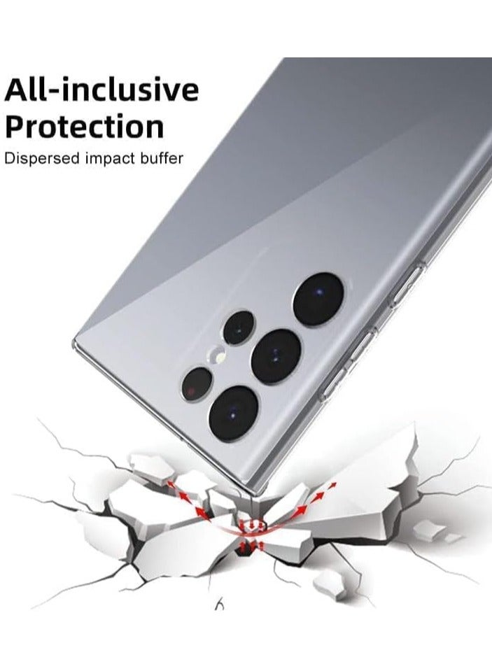 BORTONY Samsung Galaxy S24 Ultra Case Soft Flexible TPU Clear Galaxy S24 Ultra Cover Shockproof Transparent Phone Case for Samsung Galaxy S24 Ultra 6.8 inch - Image 5