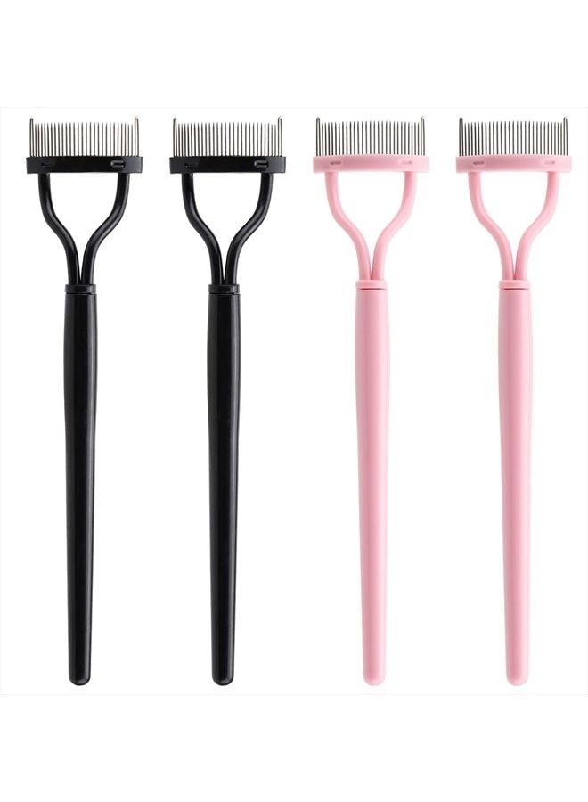 BTYMS 4 Pcs Eyelash Separator Metal Teeth Mascara Comb Eyelash Definer Lash Separator Tool - Image 1