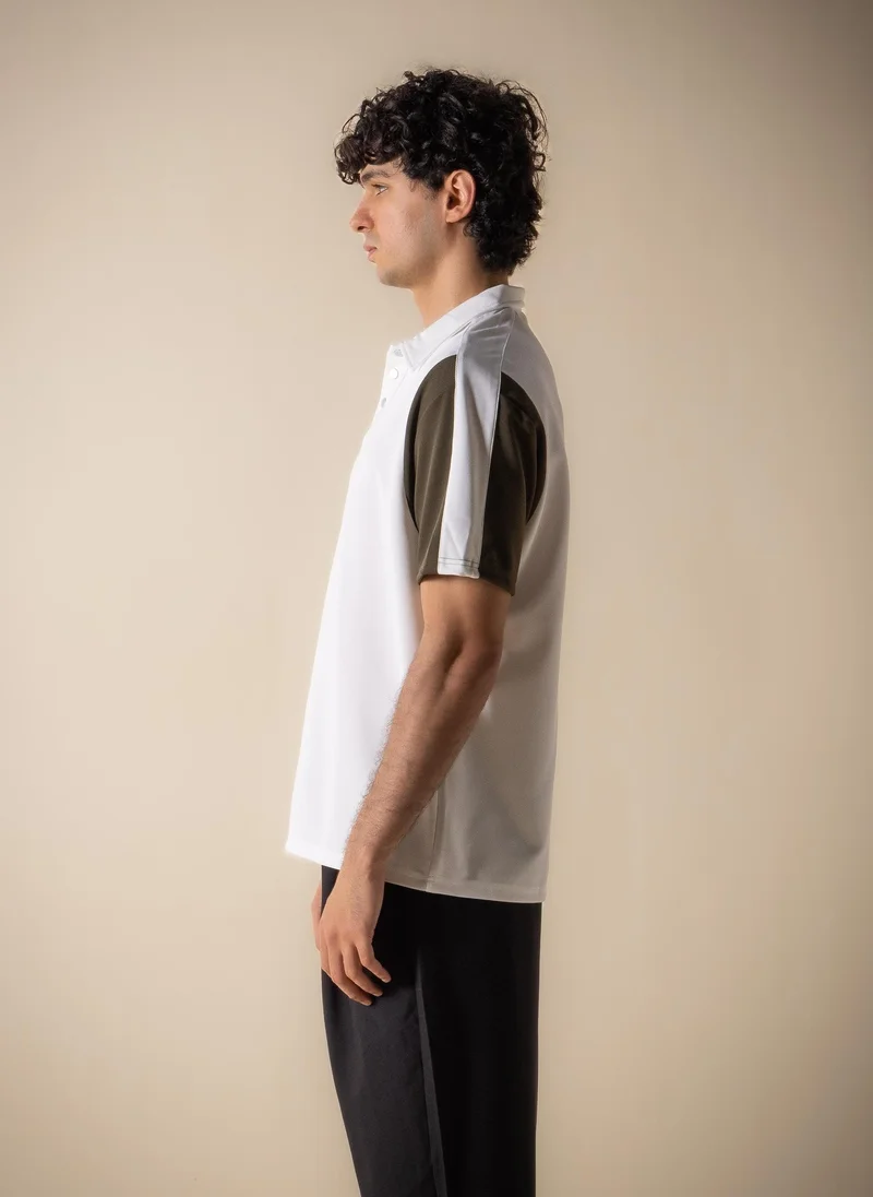 Shapes  CONTRAST RIBBED POLO SHIRT for Men | Best Price UAE