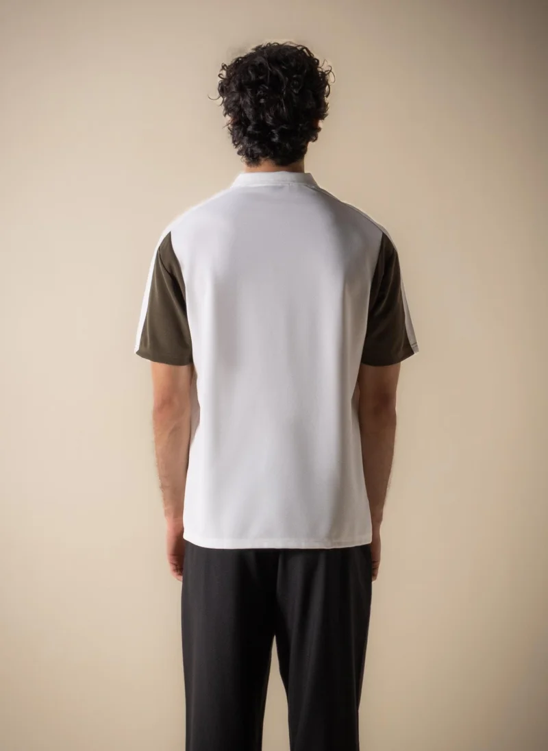 Shapes  CONTRAST RIBBED POLO SHIRT for Men | Best Price UAE