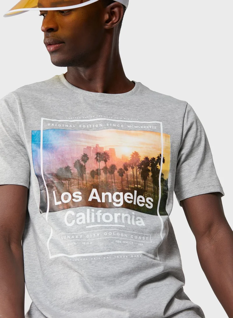Blue Age Los Angeles Crew Neck T-Shirt