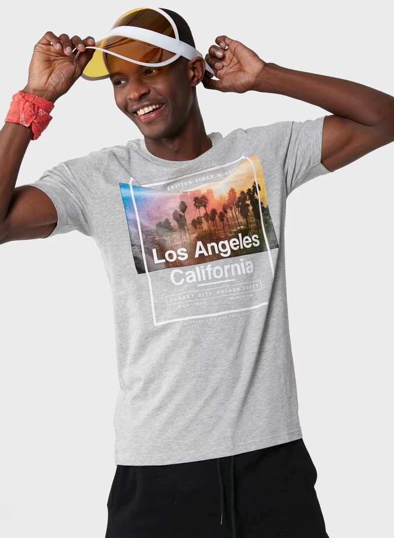 Blue Age Los Angeles Crew Neck T-Shirt