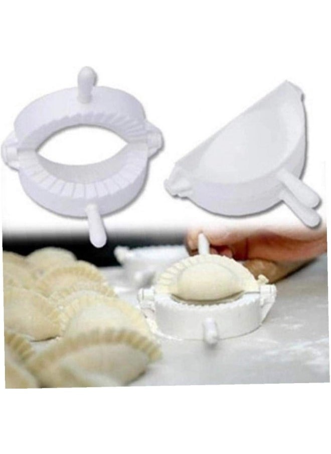 silvercnc - Dough Press Empanada Kitchen Cooking Pastry Dumpling Molds Maker Jiaozi Home Mould 3 Size 3 PCS Pie White Plastic - Image 1