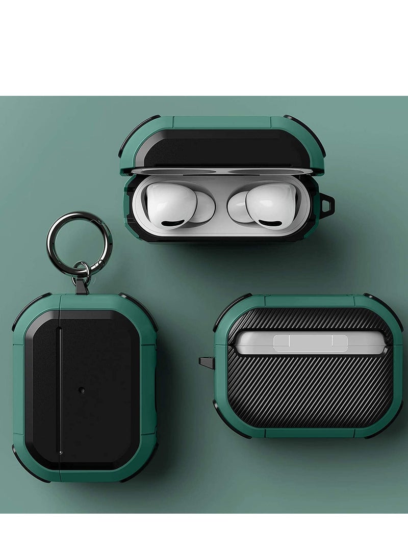 AirPods Pro Case Cover with Keychain Full Protective Shockproof Soft TPU Accessories Skin Compatible for Apple Airpods Pro Case for Women Men Girls Boys Front LED Visible - Image 4
