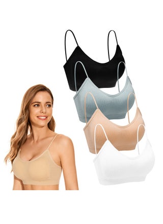 4 Pieces Neck Bralettes with Padded Wireless Cami Bra Tank Top Bra Sports Bra - pzsku/Z5995BC2A6BE099BF35E3Z/45/_/1702629365/eb616b56-b1d6-4a58-92fd-e8348a6b8cc4