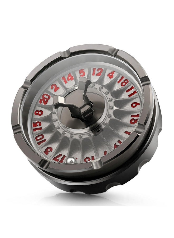 DNDND Roulette D20 Dice,50MM Metallic D20 DND Dice with Gorgeous Gift Box for Dungeons and Dragons and Table Game (Black with Red Num) - Image 4