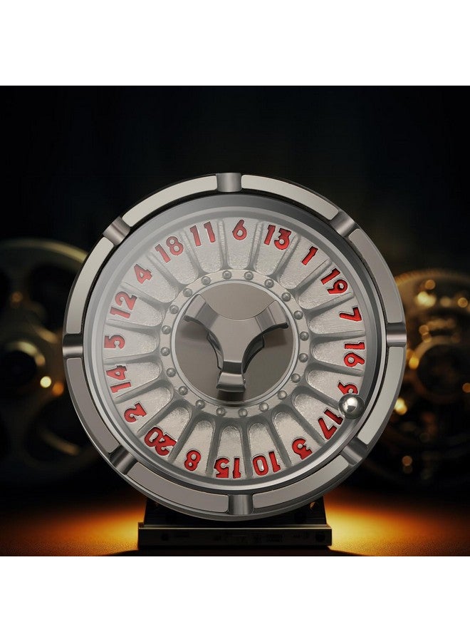 DNDND Roulette D20 Dice,50MM Metallic D20 DND Dice with Gorgeous Gift Box for Dungeons and Dragons and Table Game (Black with Red Num) - Image 2