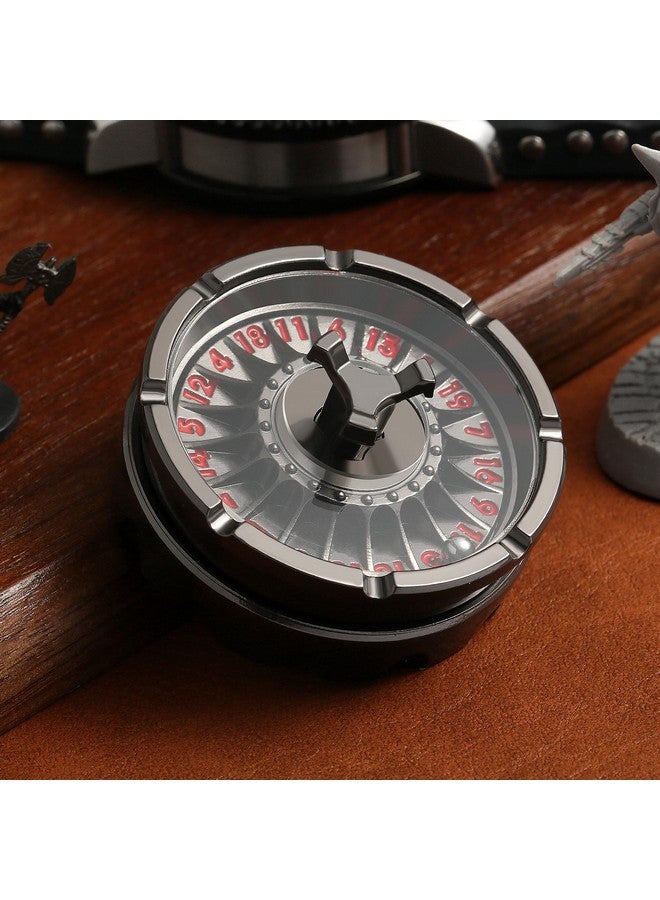 DNDND Roulette D20 Dice,50MM Metallic D20 DND Dice with Gorgeous Gift Box for Dungeons and Dragons and Table Game (Black with Red Num) - Image 5