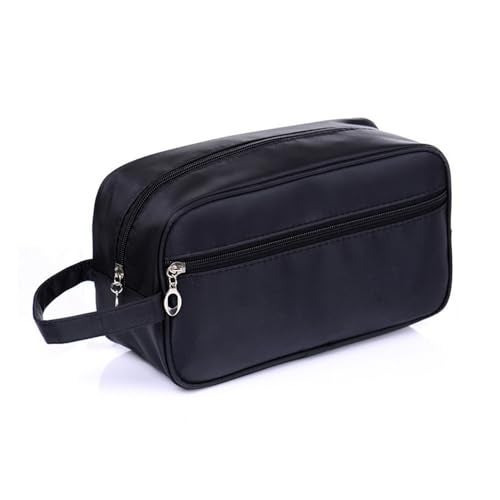 Tumecos Toiletry Dopp Kit Travel Electronics Organizer Shaving Accessories Bag with Carry Handle Black - Image 1
