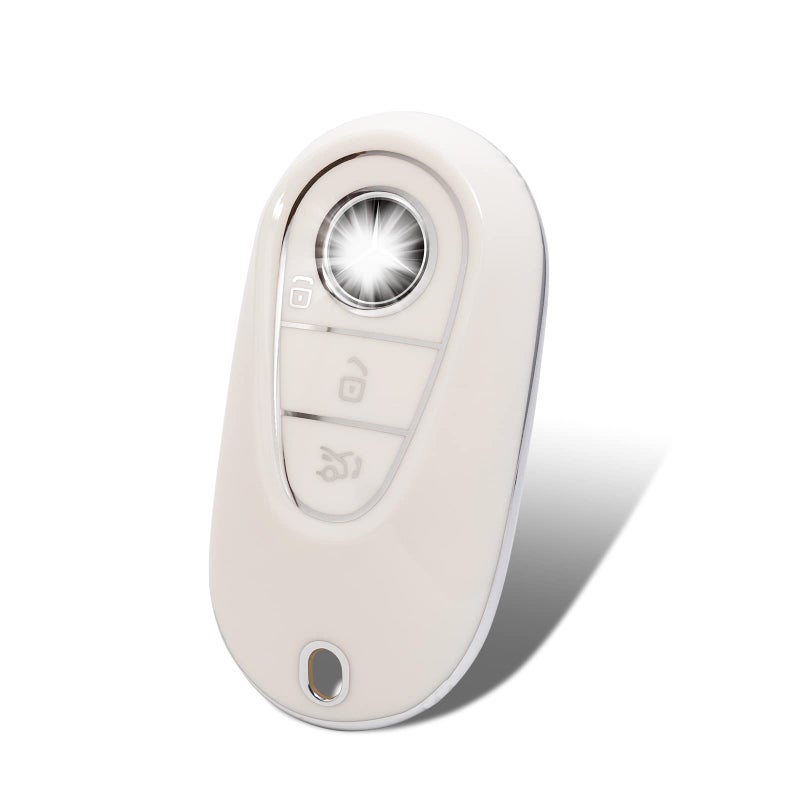 OFFCURVE غطاء مفتاح OFFCURVE لمرسيدس بنز، غلاف مفتاح ذكي ناعم من TPU، واقي مفتاح السيارة، بديل مفتاح السيارة، ملحقات السيارة متوافقة مع مرسيدس بنز S-Class G-Class E-Class من 2020-2022 - Image 2