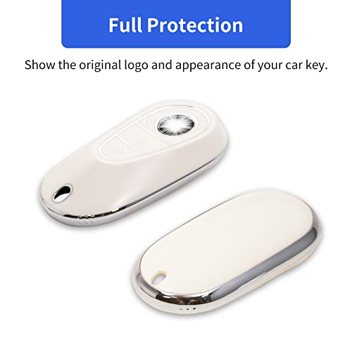 OFFCURVE غطاء مفتاح OFFCURVE لمرسيدس بنز، غلاف مفتاح ذكي ناعم من TPU، واقي مفتاح السيارة، بديل مفتاح السيارة، ملحقات السيارة متوافقة مع مرسيدس بنز S-Class G-Class E-Class من 2020-2022 - Image 3