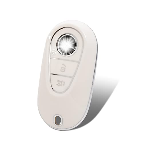 OFFCURVE غطاء مفتاح OFFCURVE لمرسيدس بنز، غلاف مفتاح ذكي ناعم من TPU، واقي مفتاح السيارة، بديل مفتاح السيارة، ملحقات السيارة متوافقة مع مرسيدس بنز S-Class G-Class E-Class من 2020-2022 - Image 1