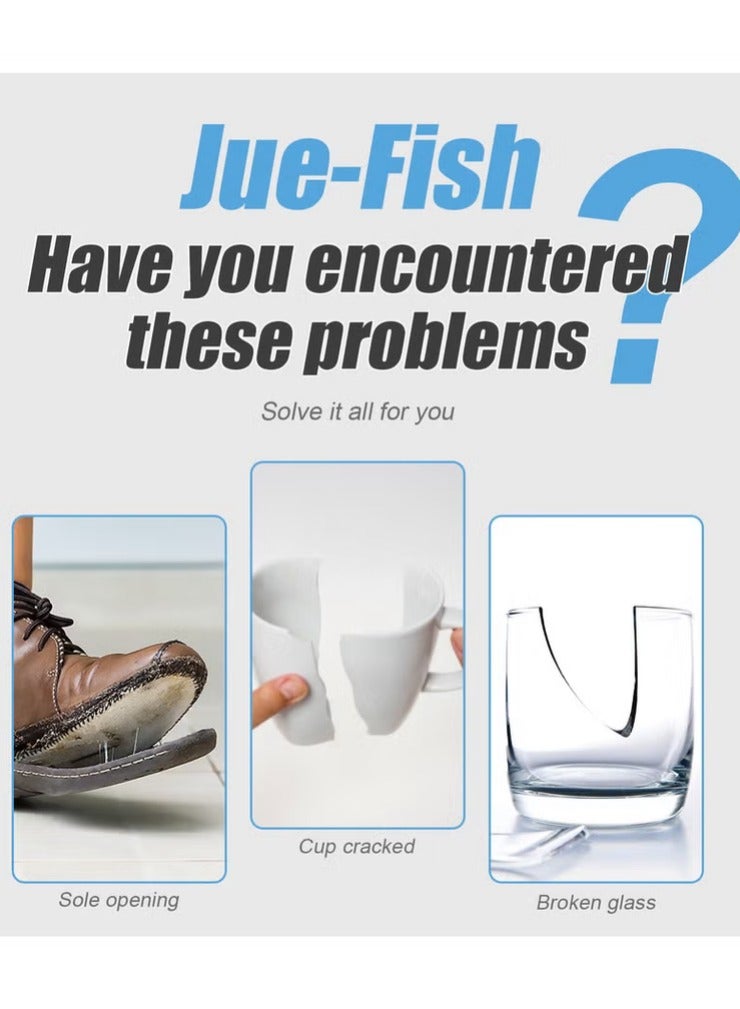 JUE-FISH Shoe Glue Strong，Repair Open Glue，Breakage，Professional Sandals Fix Glue For Grade Low Odor Quick Dry Low-Temperature Resistant（50ml） - Image 2
