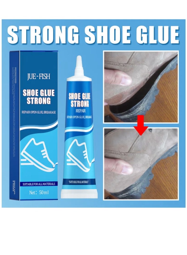 JUE-FISH Shoe Glue Strong，Repair Open Glue，Breakage，Professional Sandals Fix Glue For Grade Low Odor Quick Dry Low-Temperature Resistant（50ml） - Image 5