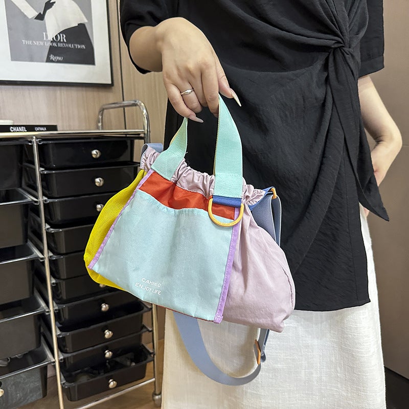 Trendy Dopamine Color-Blocking Women'S Shoulder Bag, New Fashionable Versatile Commuter Crossbody Bag - Image 4