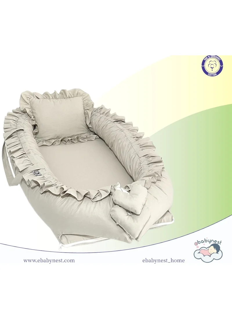 Ebabynest Plain Color Series Water Green Ruffle Babynest