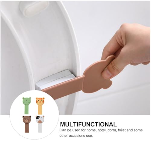UKCOCO Toilet Lid Lifter, 4pcs Toilet Seat Lifter Handle Cover Clean Lift Tabs Avoid Touching Stool for Home Office Hotel - Image 3