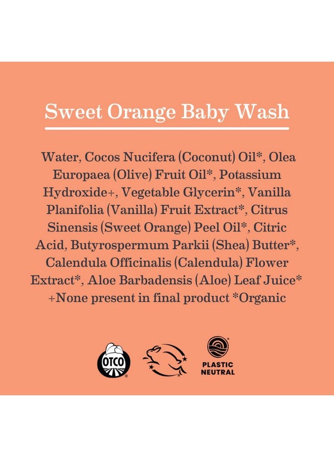 Earth Mama Sweet Orange Baby Wash Liquid Foaming Hand Soap Refill Organic All Purpose Body Wash For Sensitive Skin Castile Soap With Coconut Oil Shea Butter Calendula & Aloe 34 Fl Oz  - Image 5