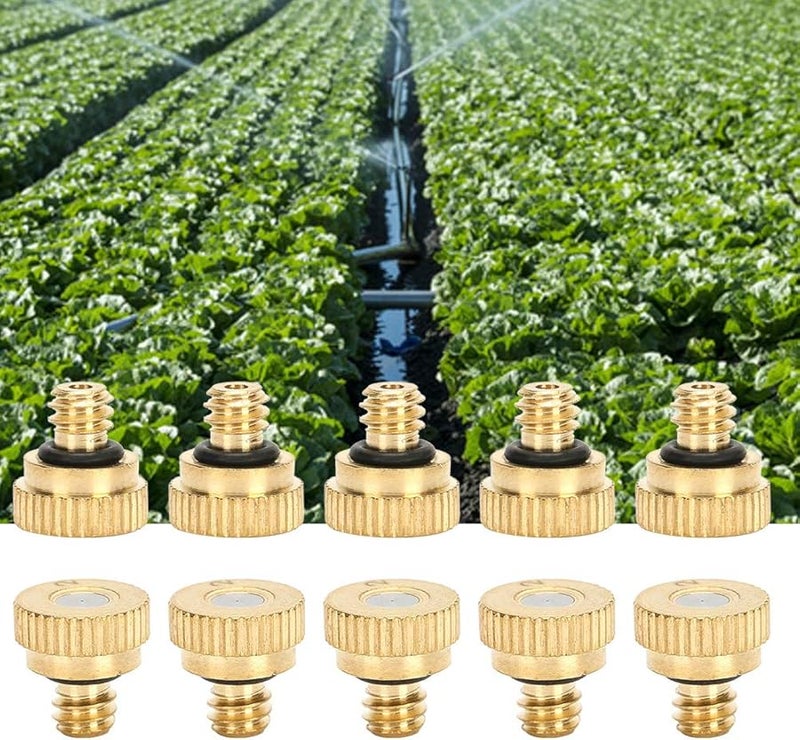 فوهة رش نحاسية 10 قطع مع ختم حلقة O للتبريد الخارجي وترطيب الصوبات الزراعية - Image 4