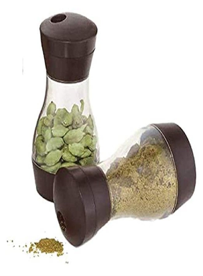 SHRUTI hruti Spice Storage Jars | Transparent Container with Air tight Black Metal Lid | Black Color | Perfect For Storage of Spices: Salt, Pepper, & Pickles | Set of 3 - Image 2