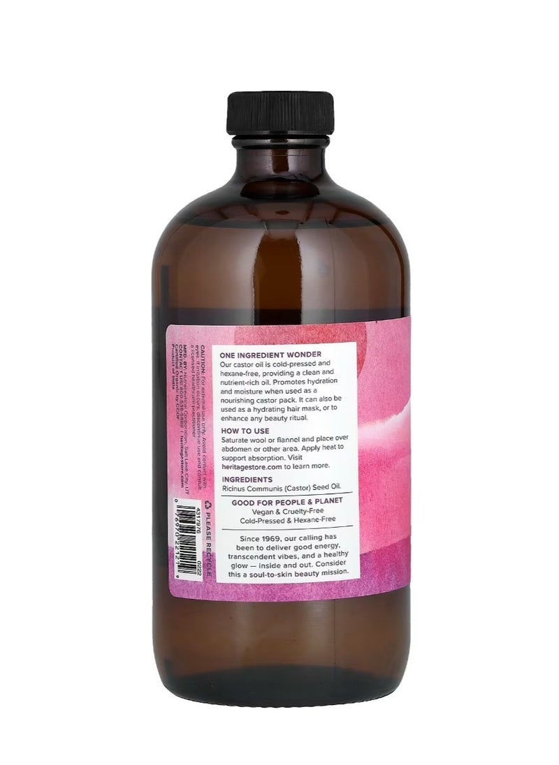 Heritage Store - Organic Castor Oil 16 fl oz (473 ml) - Image 1