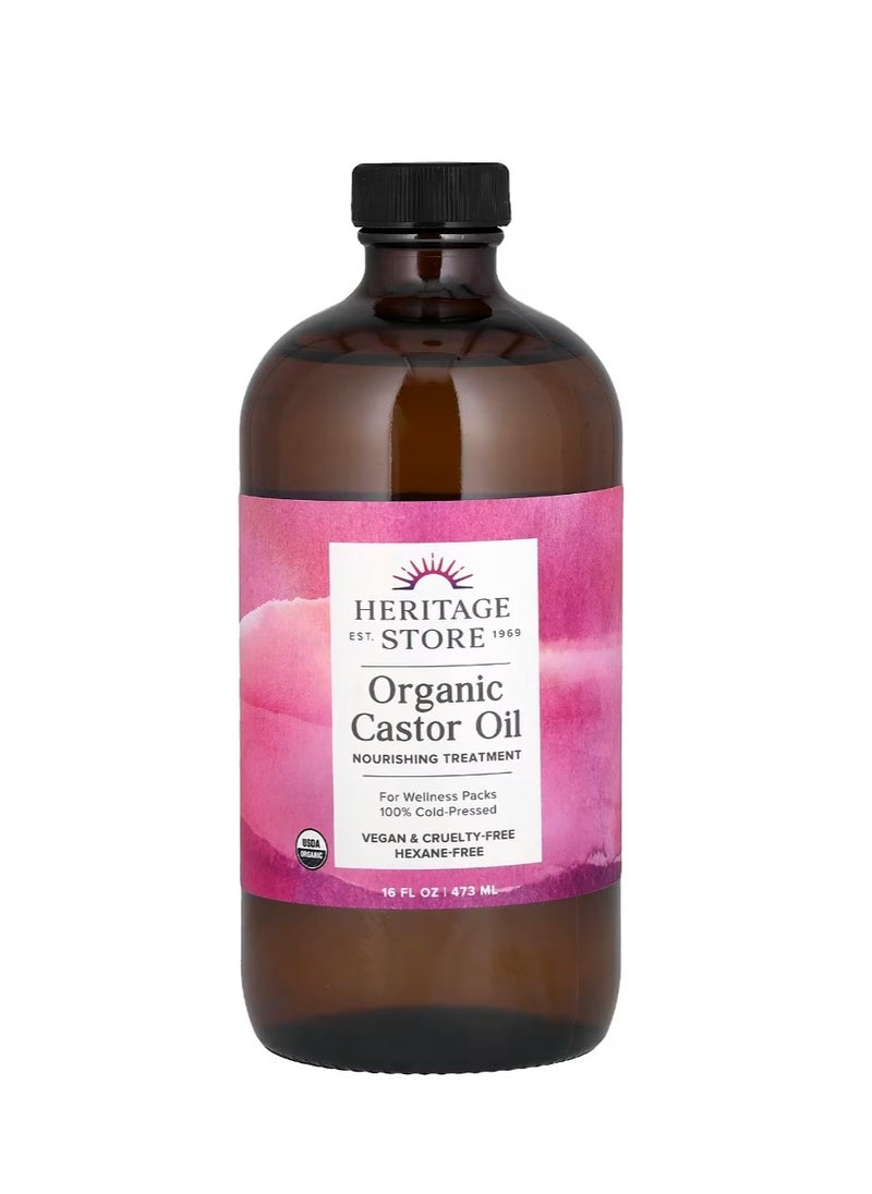Heritage Store - Organic Castor Oil 16 fl oz (473 ml) - Image 1