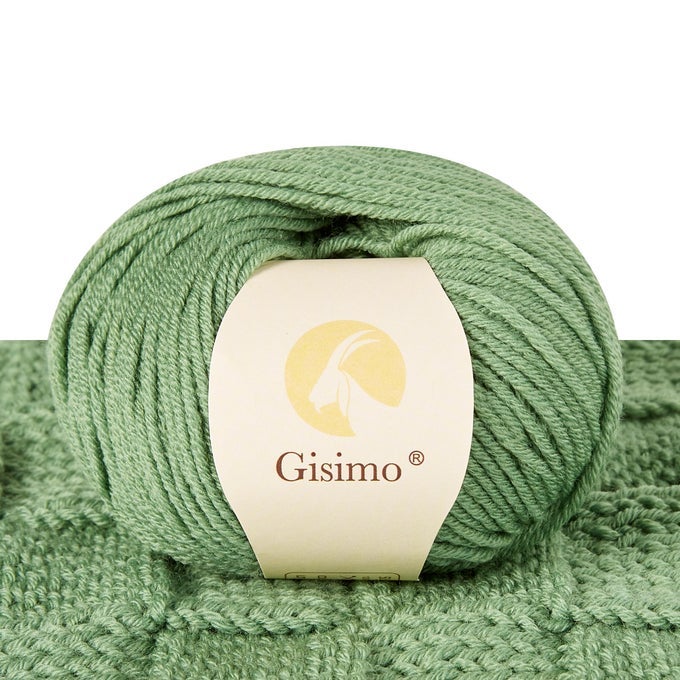 100 MERINO WOOL YARN 6PLY LUXURIOUS AND SOFT YARN FOR HAND KNITTING CROCHETING 176 OZ50G 127 YDS116 METERSGRASS GREEN 1 BALL