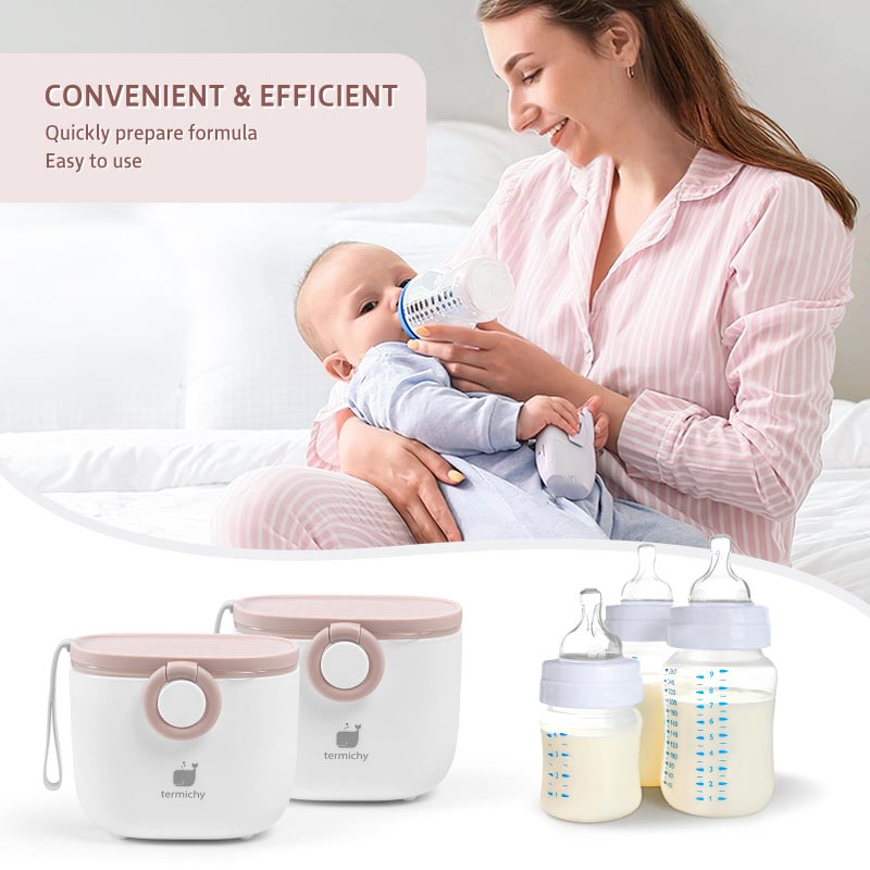 Termichy Baby Formula Dispenser, Portable Formula Dispenser Container with Scoop and Carry Handle for Travel Outdoor Activities for Baby Infant, 500ml - Image 4