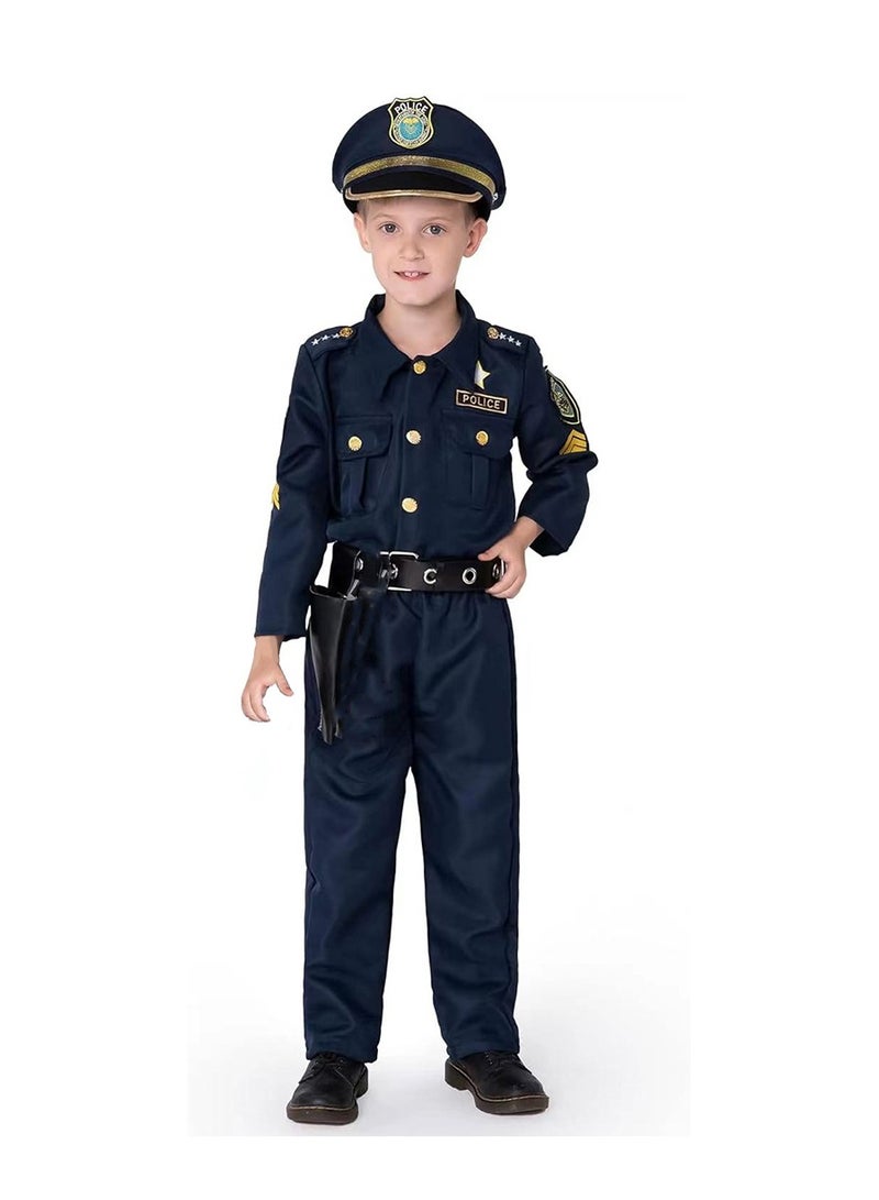 Loquat 2024 New Police Officer Costume for Kids，Role Play Kit for Boys - Image 1