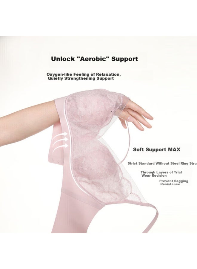 Aimer "oxygen Little Petals" Gift Box Thin Style Wire-free Lace Soft Support Bra And Panty Set - Image 2