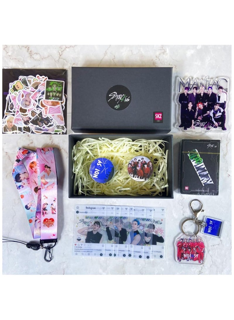general SKZ Goods Set Lucky Bag Keychain Acrylic Stand Sticker Photo Card Mobile Phone Strap Birthda, Gift KPOP Popular Korean Style - Image 2