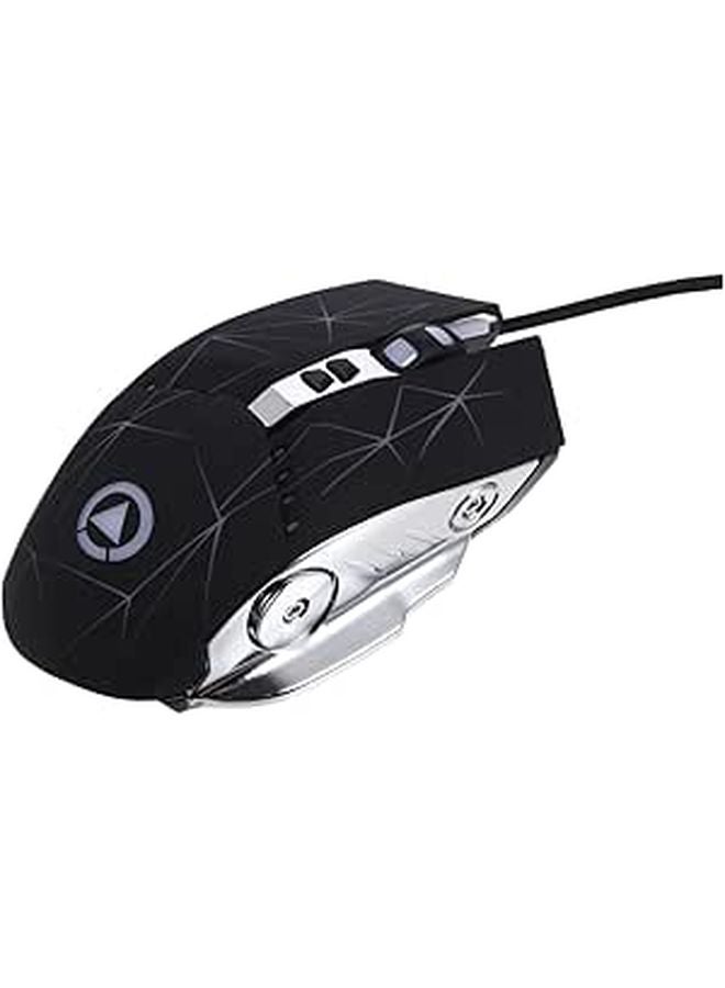 Wired USB Gaming Mouse Silent Click RGB Backlit Ergonomic Design Galaxy Black - Image 1