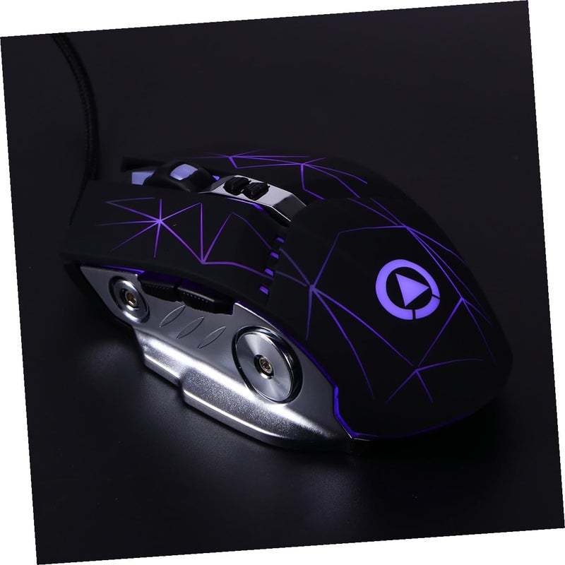 Wired USB Gaming Mouse Silent Click RGB Backlit Ergonomic Design Galaxy Black - Image 5