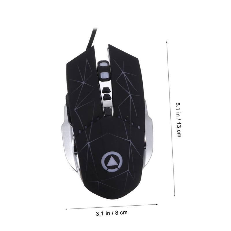 Wired USB Gaming Mouse Silent Click RGB Backlit Ergonomic Design Galaxy Black - Image 3