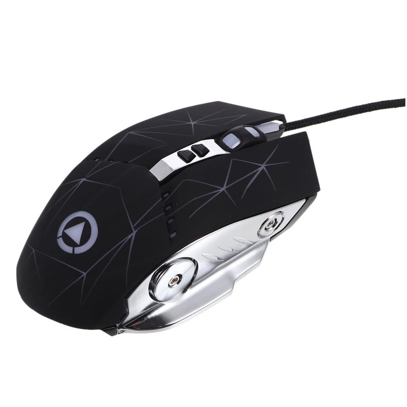 Wired USB Gaming Mouse Silent Click RGB Backlit Ergonomic Design Galaxy Black - Image 2