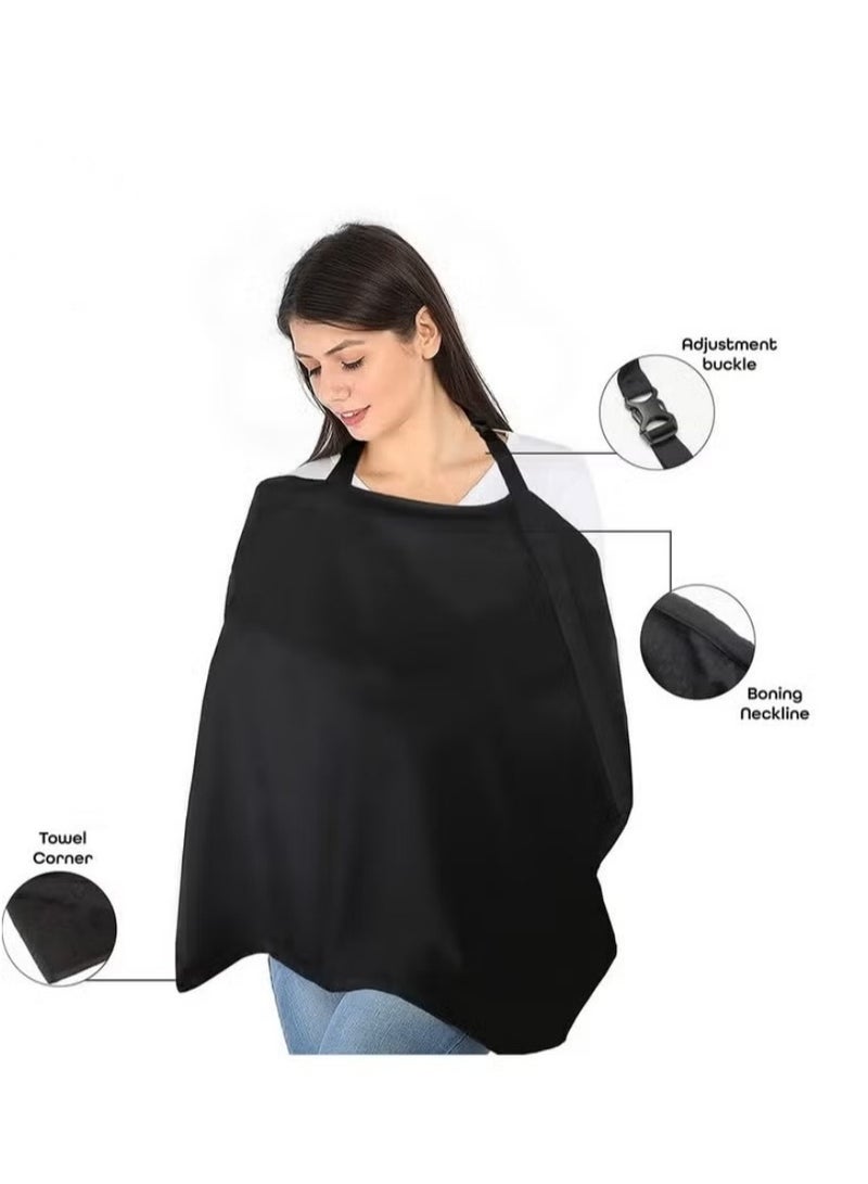 100 Organic Fabric Nursing Cover Lightweight Durable Breastfeeding Privacy Wrap Multiuse Burp Cloth  - Image 2
