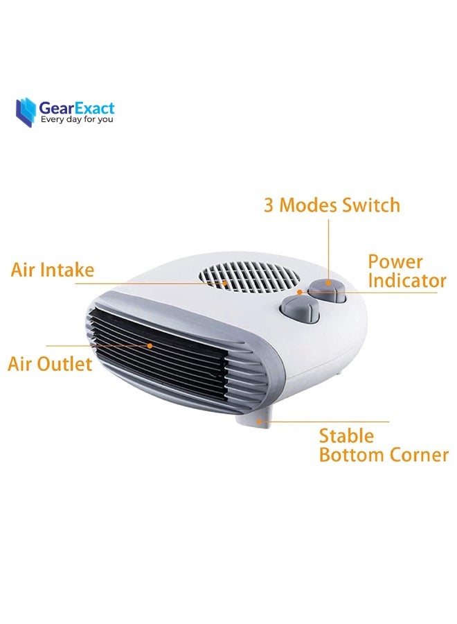 Nova NH1228 Fan Heater Electric 2000W Compact Heater with Adjustable Temperature Control and Safety Overheating Protection - Image 2