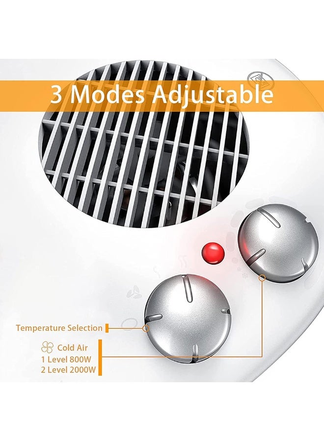 Nova NH1228 Fan Heater Electric 2000W Compact Heater with Adjustable Temperature Control and Safety Overheating Protection - Image 4